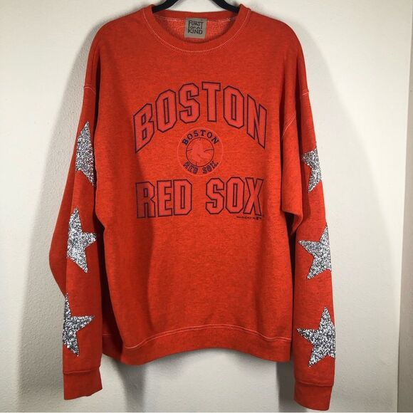 Furst Of A Kind Vintage Boston Red Sox Crewneck Sweatshirt Stars Oversized M/L - Picture 1 of 6